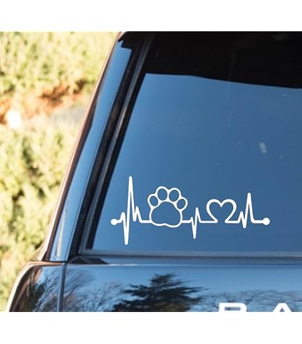 thumbnail image 2 of Puppy Love Heart With Dog Paw Vinyl Decal – Pink – Window Sticker For Pet Lovers 2 of 5