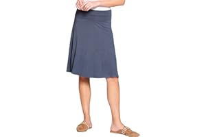 Popana Womens Casual Knee Length A-Line Stretch Midi Skirt Plus Size Made in USA
