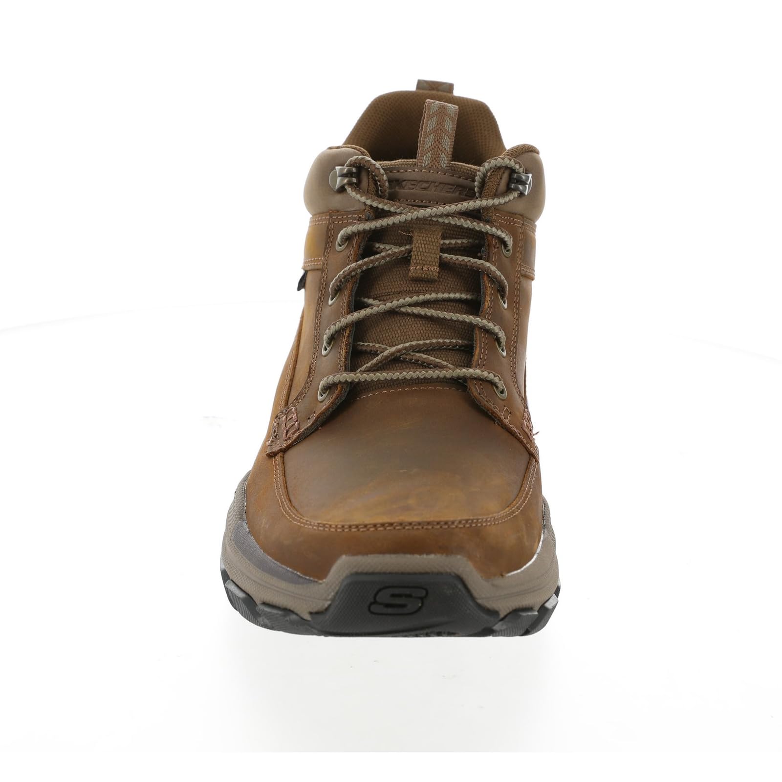 Skechers USA Men's Respected-Boswell 204454 Mid Top Leather Moc Toe Lace Up