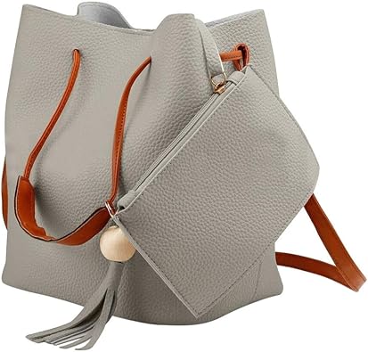 Amazon グレー ショルダーバッグ 斜め掛け ポシェット 無地 シンプル スマホポーチ レディース 2way ハンドバッグ 多機能 軽量 肩掛け ななめかけ カバン おしゃれ エレガント アウトドア カジュアル スポーツ バック Foreted ショルダーバッグ