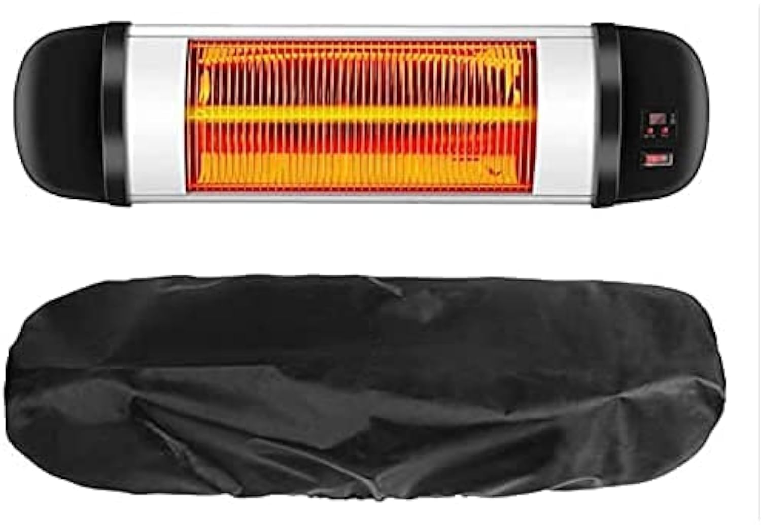 COOSOO Patio Heater Cover Electric Heater Cover Wall-Mounted 600D Oxford Waterproof Dustproof Anti-UV Covers for Indoor Outdoor Garage Backyard Hanging Garden Heaters (Black)
