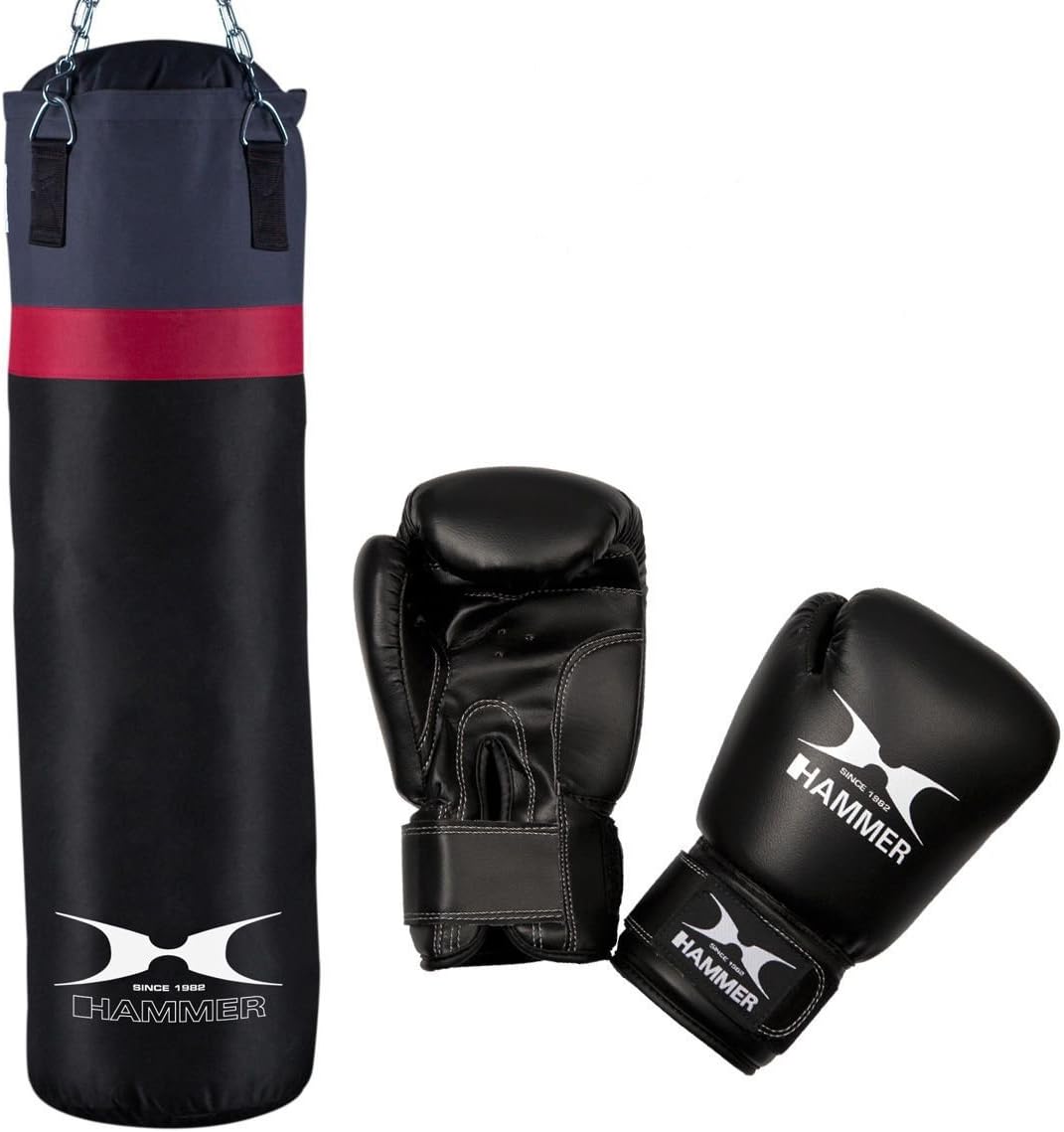 Hammer Boxing Cobra Home Fit Boxing Set - Black/Grey/Red