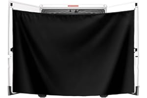 7.5x6 ft Large Car Curtain, Camper Van Rear Door Shower Curtain with Magnetic Hooks Adjustable Waterproof Double Layer Outdoo