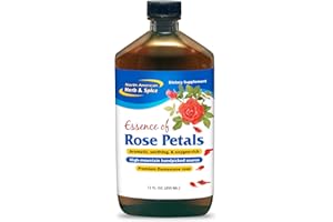 NORTH AMERICAN HERB & SPICE Essence of Rose Petals - 12 fl. oz. - Aromatic, Soothing & Oxygen-Rich, Premium Damascene Rose - Ideal for Skin - Non-GMO - 12 Servings