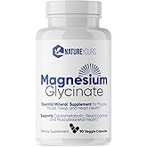 Magnesium Glycinate 120mg Capsules by NatureYours – High Absorption Formula – Supports Muscle & Bone Health – Non-GMO, Sugar-Free – 90 Veggie Capsules – (90-Day Supply)