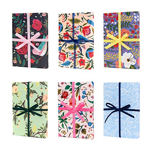 MinimalMart Gift Wrapping Paper Rolls Pack of 6 - Assorted Kraft Wrapping Paper - All Occasion Gift Wraps for Birthdays Christmas
