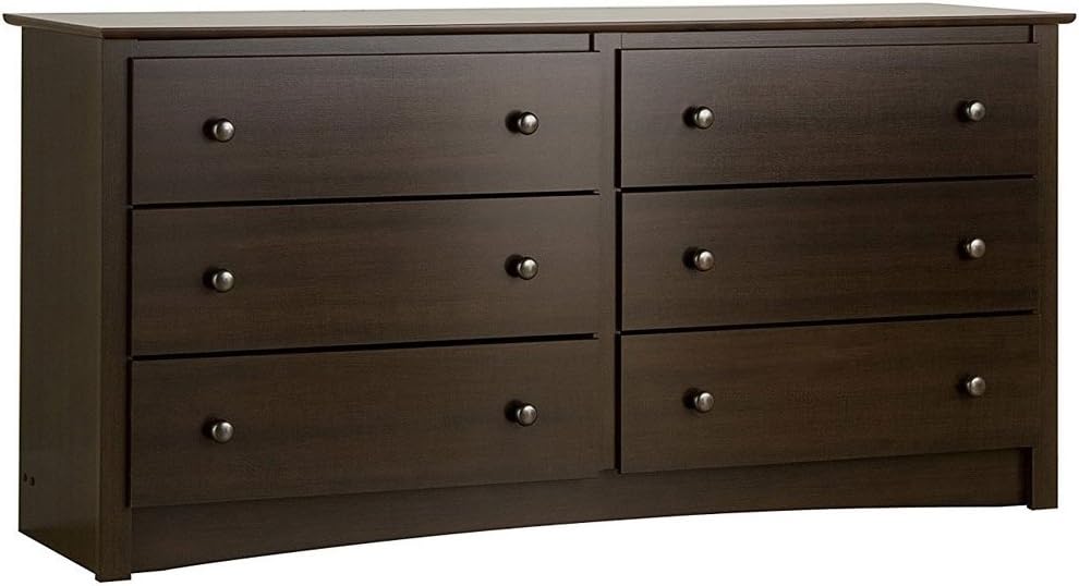 Amazon Com Prepac Fremont 6 Drawer Dresser Espresso Kitchen