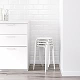 IKEA MARIUS Stool White - Stackable, 20 kg max weight view 2