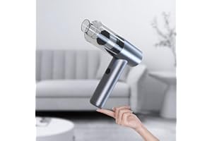 aokway Upgraded Car Vacuum Cleaner High Power 14000PA 7500mAh Fast Charging Brushless Motor Handheld Cordless Portable Vacuum Cleaner for Car Strong Suction Typer C (Sky Gray)