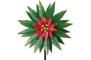 VENNIY Wind Spinners Outdoor,Kinetic Wind Sculptures & Spinner 57.9 Inches Metal Windmill Christmas Outdoor Decor for Patio,Lawn & Garden