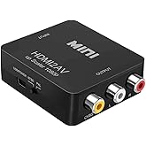 HDMI to RCA, 1080p HDMI to AV 3RCA CVBs Composite Video Audio Converter Adapter Supports PAL/NTSC for TV Stick, Chromecast, A