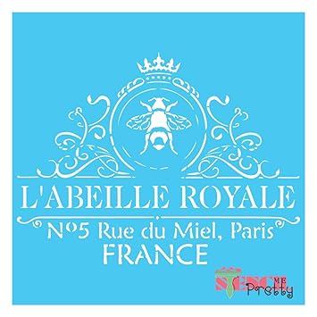 Stencil Vintage French L Abeille Royale Shabby Chic Decor