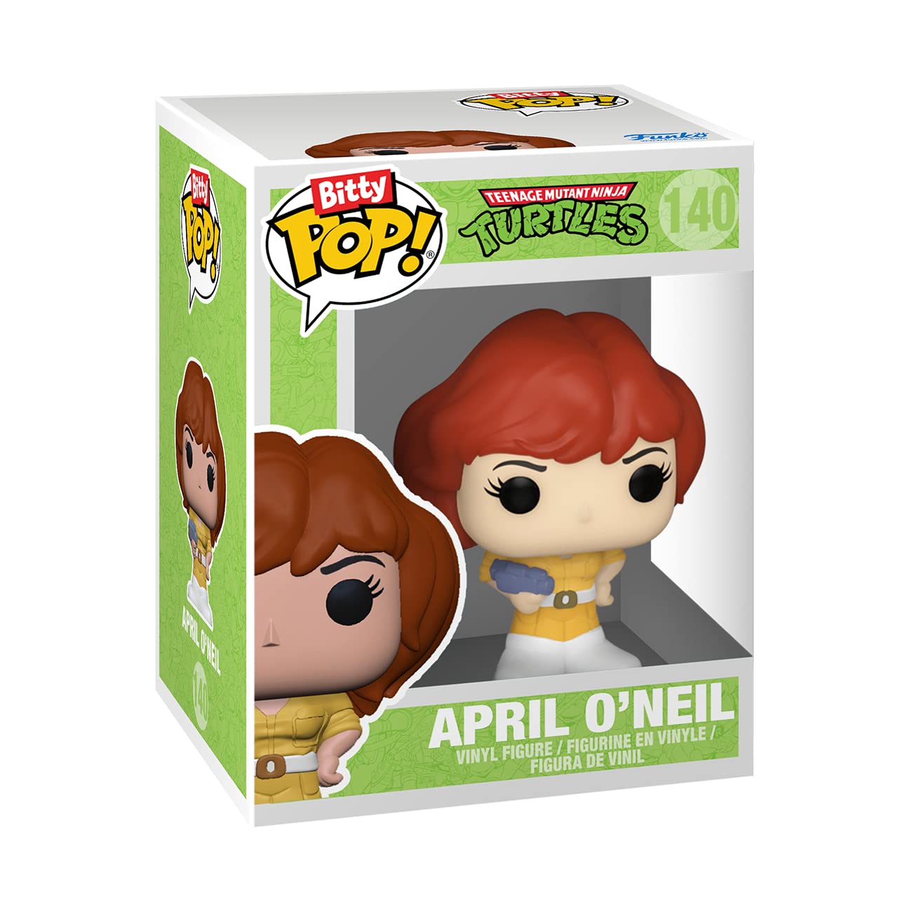 Funko Bitty POP! Teenage Mutant Ninja Turtles (TMNT) - Leonardo, 4-Pack - Leonardo, Michelangelo, April O’Neil and A Surprise Mystery Mini Figure - 0.9 Inch (2.2 Cm) Collectable - Gift Idea - TV Fans