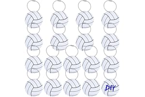 WEBEEDY 18 Pcs Volleyball Luggage Tags Metal Ring Travel ID Tags Keychain 2.8 Inch for Suitcases Travel Bags Backpacks Volley