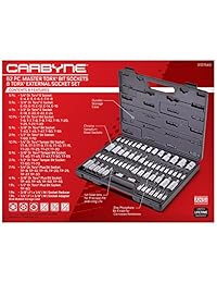 CARBYNE   Juego de destornilladores Torx y enchufe externo Torx (62 piezas, acero S2, 1 4 pulgadas, 3 8 pulgadas y 1 2 pulgadas)