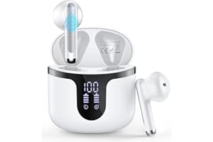 BHNYBWUL Wireless Earbuds Bluetooth 5.3 Headphones 2024 New 40Hrs Playtime Bluetooth Earbuds Hi-Fi Stereo 4 ENC Mics, Wireless Headphones IPX7 Waterproof Wireless Earphones LED Display for iPhone and Android