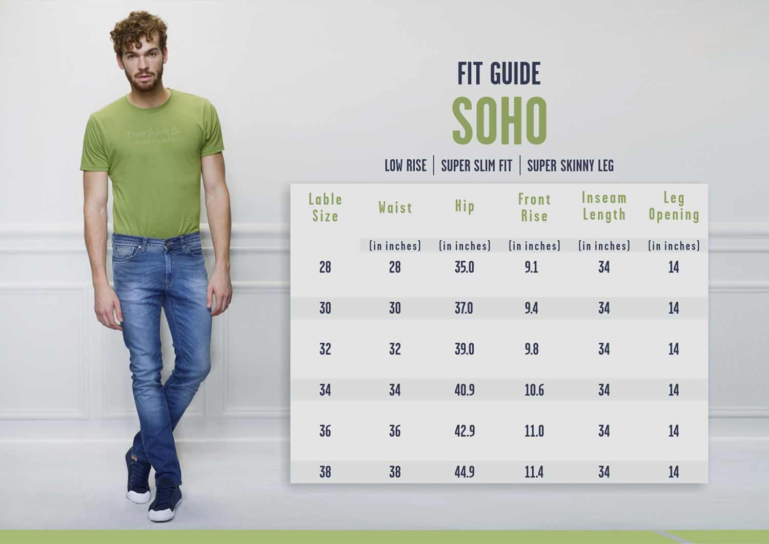 pepe jeans soho skinny fit mid waist