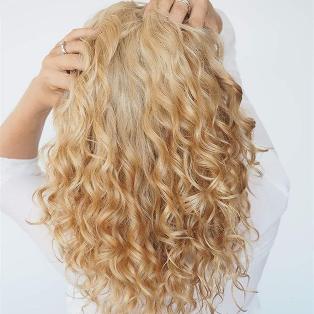 [35% OFF]Hetto Curly Clip in Remy Human Hair Extensions Double Weft Natural Wave Hair Extensions Color #60 Bleach Blonde 7pcs/100g Clip in Full Head Hair Extensions 8 Inch