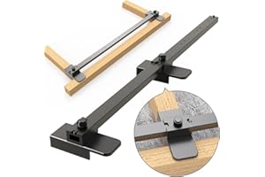 LETEAPII 6 in 1 Framing Tool: 16 & 12 & 20 & 24 Inch on Center Metal Stud Frame Spacing Layout Tool, 4 & 8 IN Adjustable Precision Wall Framing Jig Tools Template for Carpenters Wood Lumber Construction