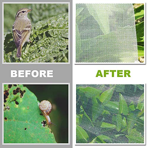 YBB 13.1'x6.6' Garden Insect Barrier Netting, Mosquito Bug Bird Screen Hunting Blind Garden Net for Protect Plant Fruits Flower