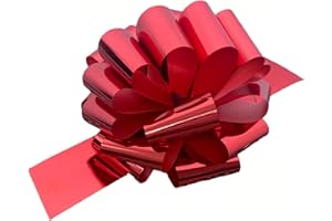 AIDWEY Big Red Gift Bows(10 inch, 2 Pack) - Large Gift Bow for Gift Wrapping, Christmas Bow for Presents, Wreath, Tree Topper, Bike, Toy Car, Birthday, Thanksgiving, Christmas Decoration & Outdoor Decor.