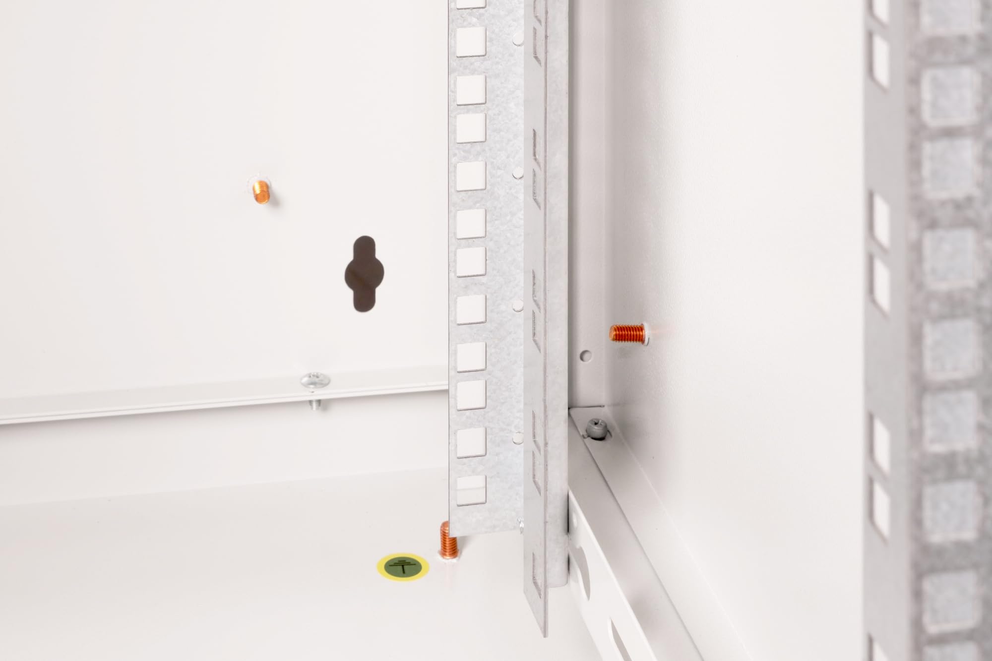 DIGITUS Netzwerk-Schrank 19 zoll 20 HE - Wandmontage - 600 mm Tiefe - Traglast 100 kg - Unique Serie - Glastür - Grau 8