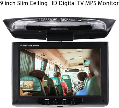 Amazon カーステレオプレーヤーmp5 9インチ画面スリム天井hdデジタルテレビmp5モニターフリップダウン屋根マウントモニターオーディオ プレーヤー レシーバー 車 バイク