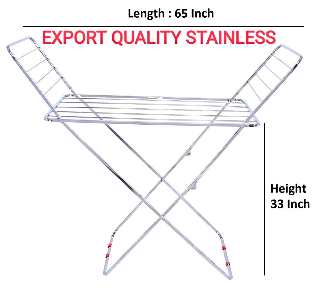 LiMETRO STEEL Clothes Drying Stands Stainless Steel Foldable Cloth