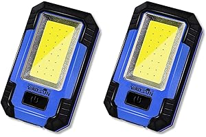 WARSUN 2PC Led Work Lights Rechargeable Magnetic Portable Work Light 30w 1200 Lumens for Camping Car Repairing, Blue
