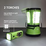 Lepro 3-in-1 Camping Lantern 600 Lumen Detachable Torches Rechargeable Battery view 2