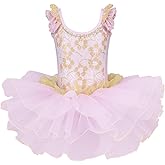 Girls Skirted Leotards Ballet Dance Tutu Princess Dress Ballerina Costumes 3-8Y