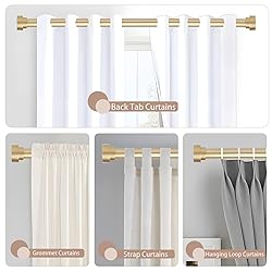HEI! DEAR Gold Curtain Rods 48 to 84 Inch(4-7FT),1