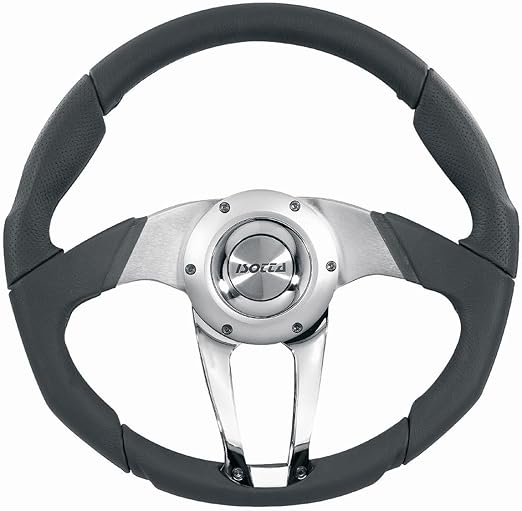 Isotta Black Leather Zulag Steering Wheel Amazon.co.uk Car & Motorbike