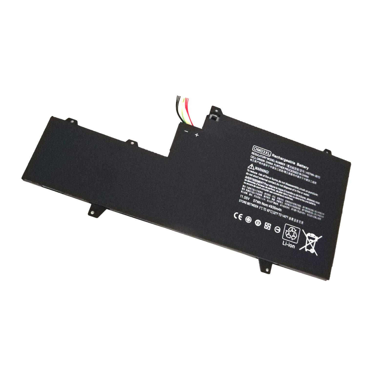 New 11.55V 57Wh OM03XL Compatible with HP EliteBook X360 1030 G2 HSTNN-IB70 863167-1B1 Laptop Batter