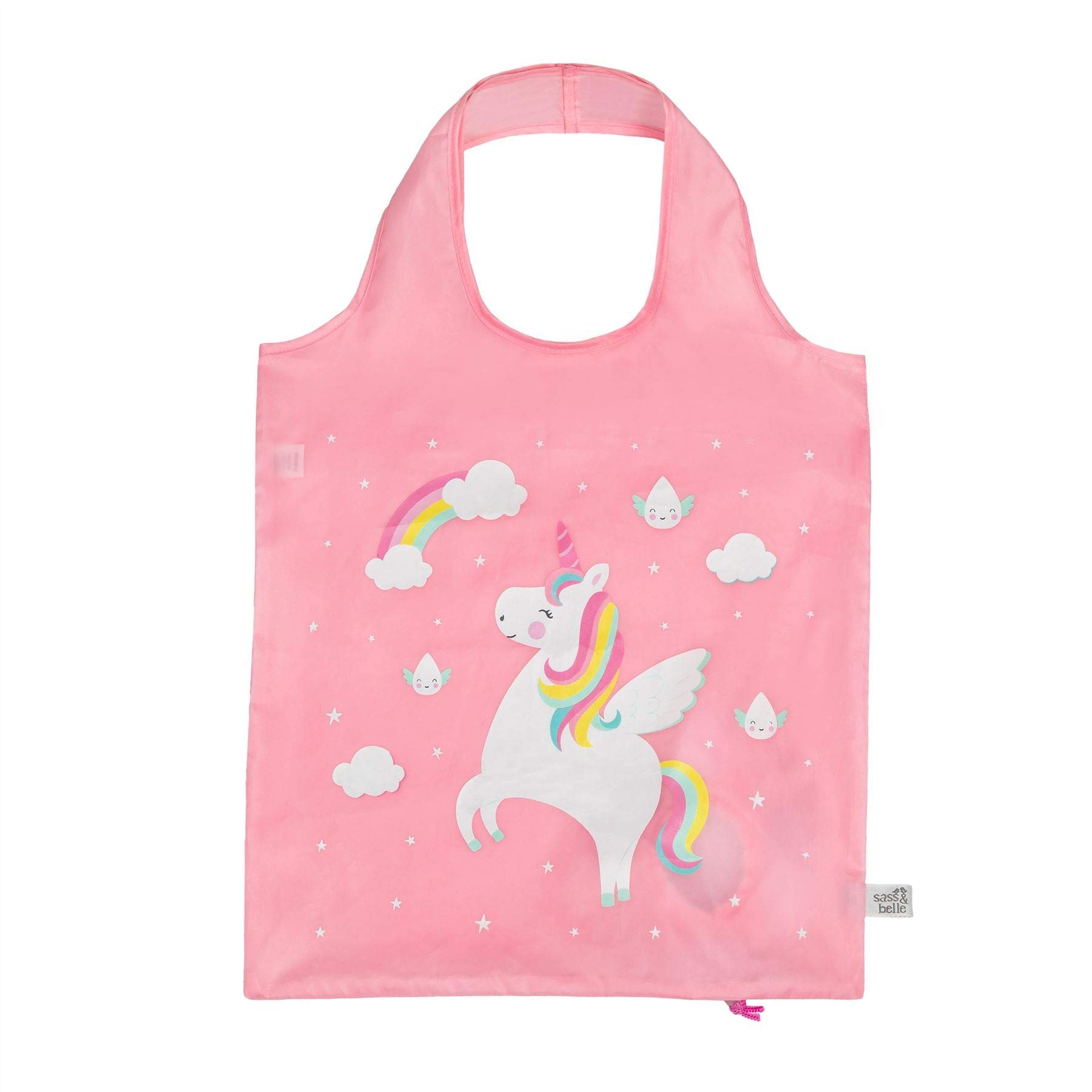 Sass & Belle Rainbow Unicorn Raindrop Foldable Shopping Bag