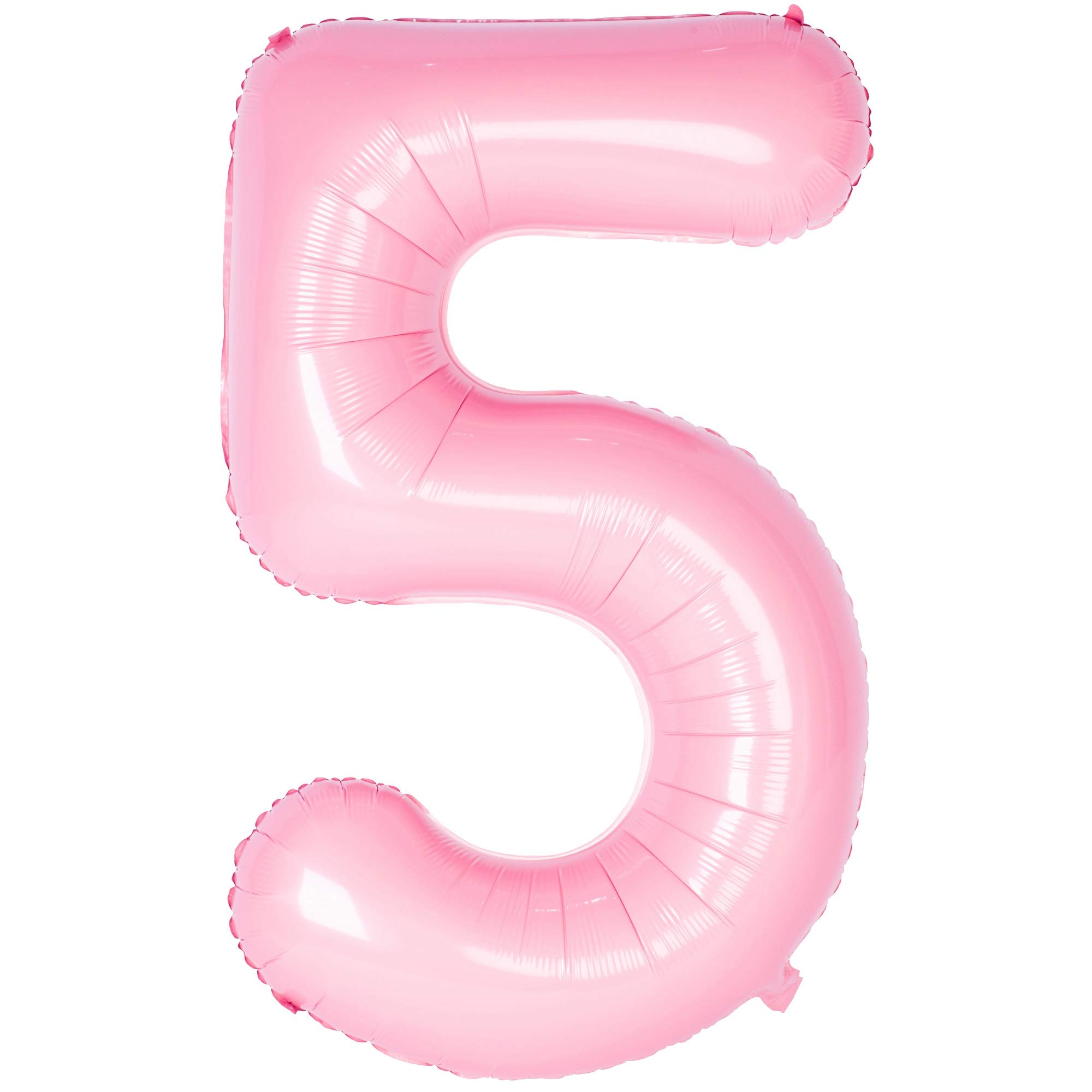 Pink 5 Balloons 40 Inch Tiffany Pink Large Numbers 0 to 9 Birthday Party Decorations Helium Foil Mylar Big Number Balloon Digital 5