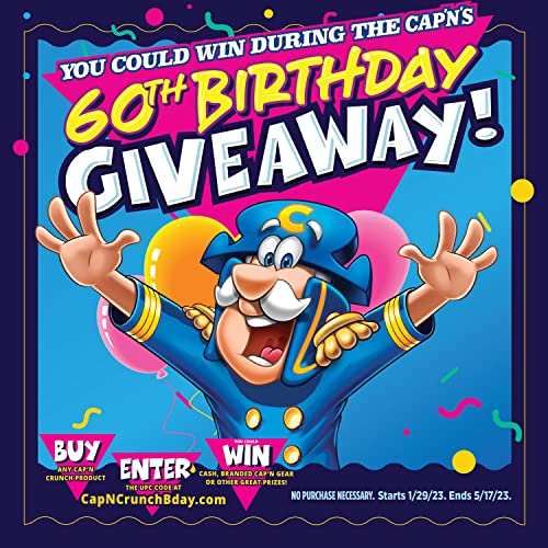 QUAKER CAP’N CRUNCH BREAKFAST CEREAL, 18OZ BOX, 18 OZ