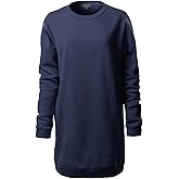Design by Olivia Women's Casual Oversized Loose Fit Crewneck Long Sleeve Fleece Pullover Sweatshirts Tunic S~3X