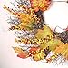 Sannysis Thanksgiving Day Large Wreath with Berry Maple Leaf Fall for Door Wall Ornament Garland Decoration 19.69inch (A)