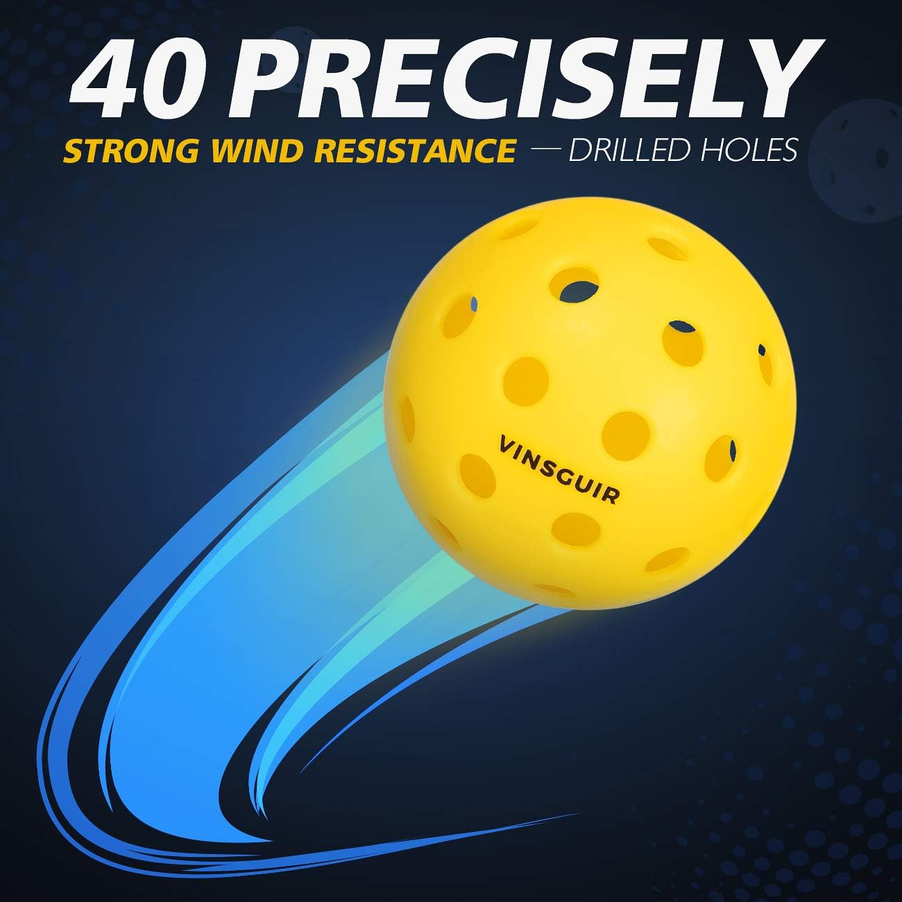 Vinsguir Outdoor Pickleballs - 8 Pack - Outdoor Pickleball Balls-USAPA Standard : Sports & Outdoors