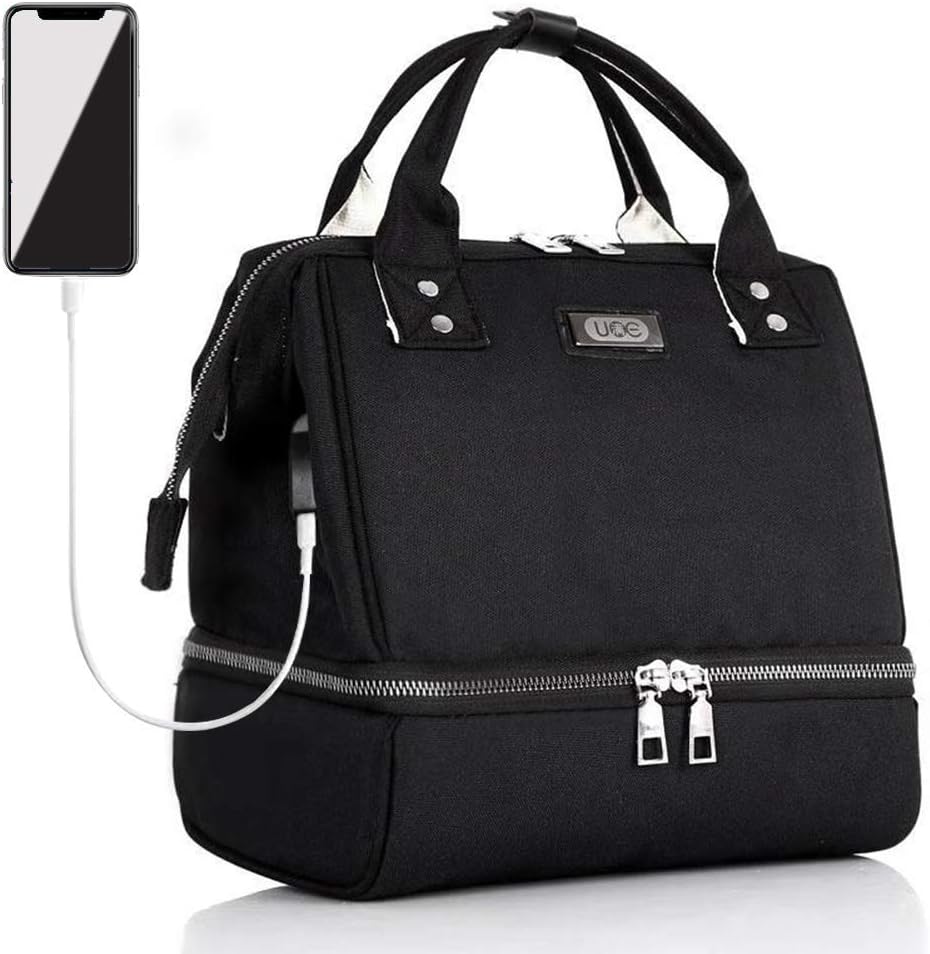 Diaper Tote Bags Breast Pump Portable Mini Waterproof Anti-Theft Baby Bag USB Nappy Changing Cases Kids Multifunction Backpack Toiletry Kits Travel Cases Built-in USB Charging Pot for Phone