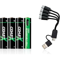 Amazon.com: Coast AAA USB-C Rechargeable Batteries, ZITHION-X ...