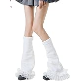 Wsvpeto Womens Fur Leg Warmers Y2k Kawaii Cute Boot Socks Fuzzy Grey Leg Warmers for Girls Lolita Furry Cover Sleeves
