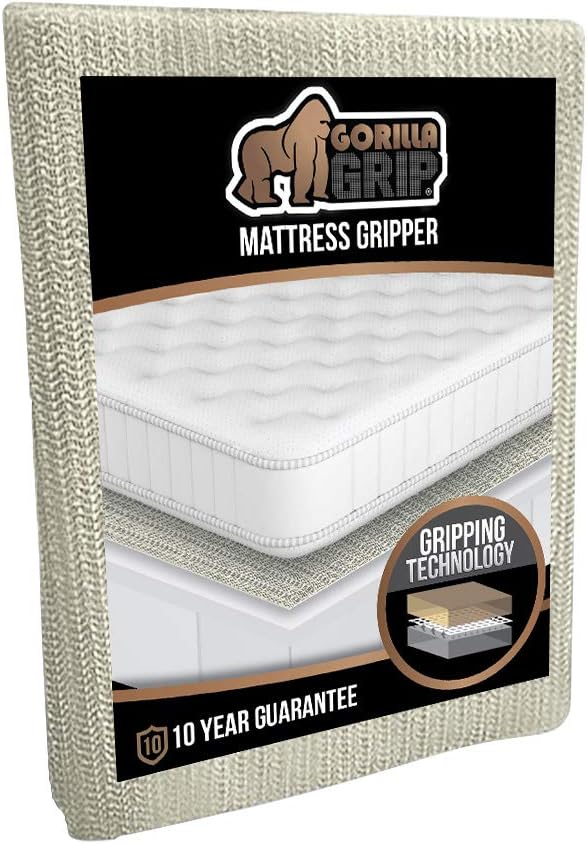 GORILLA GRIP Original Slip Resistant Mattress Gripper Pad, Helps Stop Bed and Topper from Sliding, Stopper Works on Sofa, Futon, and Couch, Easy to Trim Size, Strong, Durable Grips Help Slipping, Twin: Kitchen & Dining