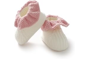 Hadetoto Baby Booties Newborn Boy Girl Soft Cozy Sock Shoes Infant Toddler Warm Knit Booties