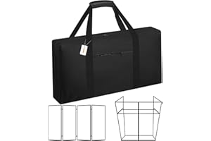 CSOKRE Heavy Duty DJ Facade Booth Carrying Bag，[Thick Fabric+Front Pocket] 47.2" L x 5" W x 22.8" H For Portable DJ Stand Booth Table (Only Bag)