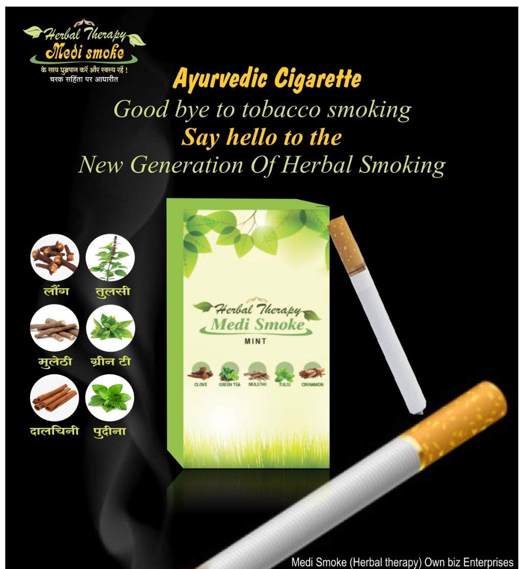 Buy Medi Smoke Tulsi Mint Cigarette Combo Pack Of 10 Online At Low Prices In India Amazon In