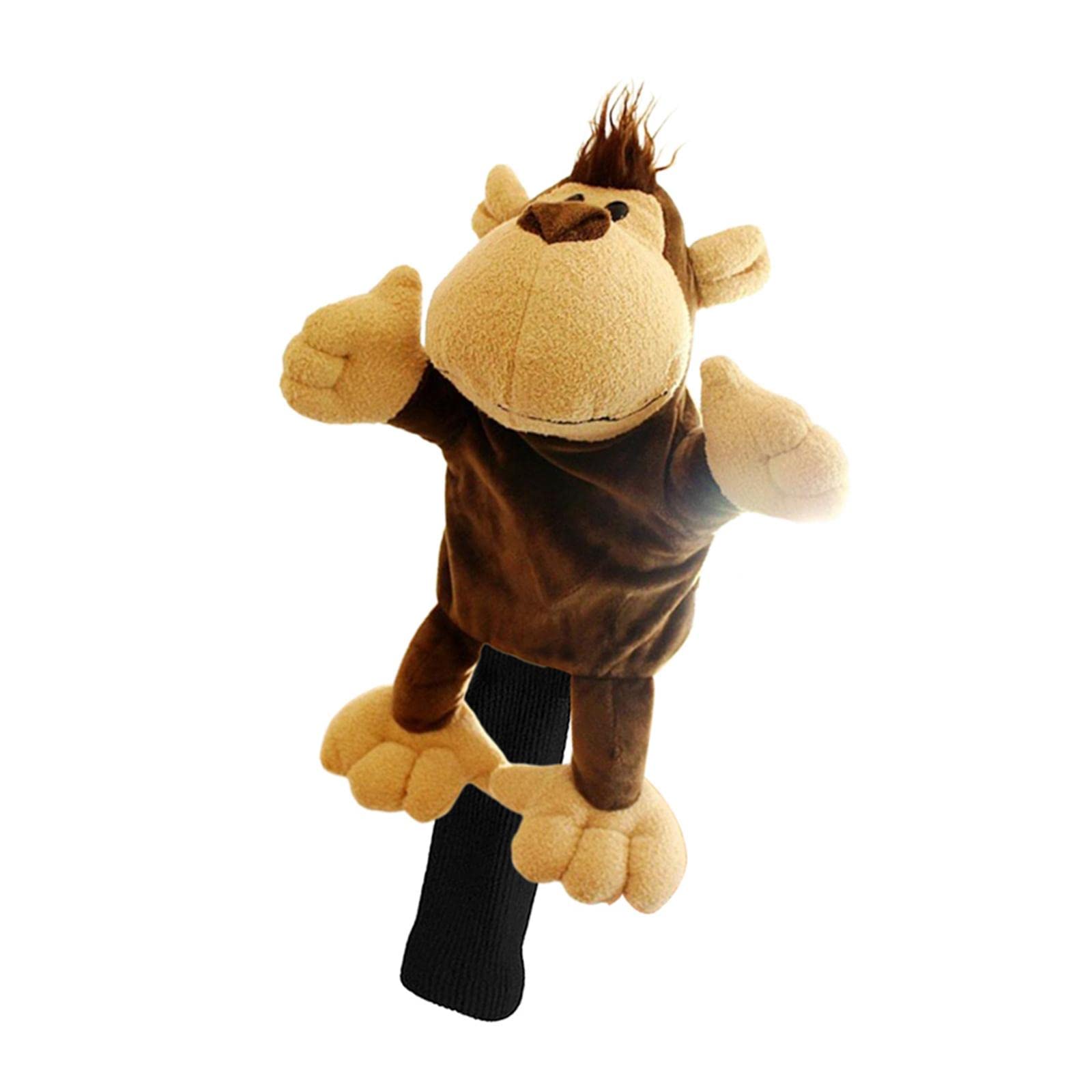 SM SunniMix Novelty Golf Club Headcover Soft Animal Wood Driver Head Cover Dust Proof Portable Funny for Women Men Golfer, Monkey