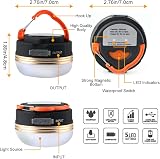 Flintronic Camping Lantern USB Rechargeable 1800mAh Magnetic Base IP43 view 3