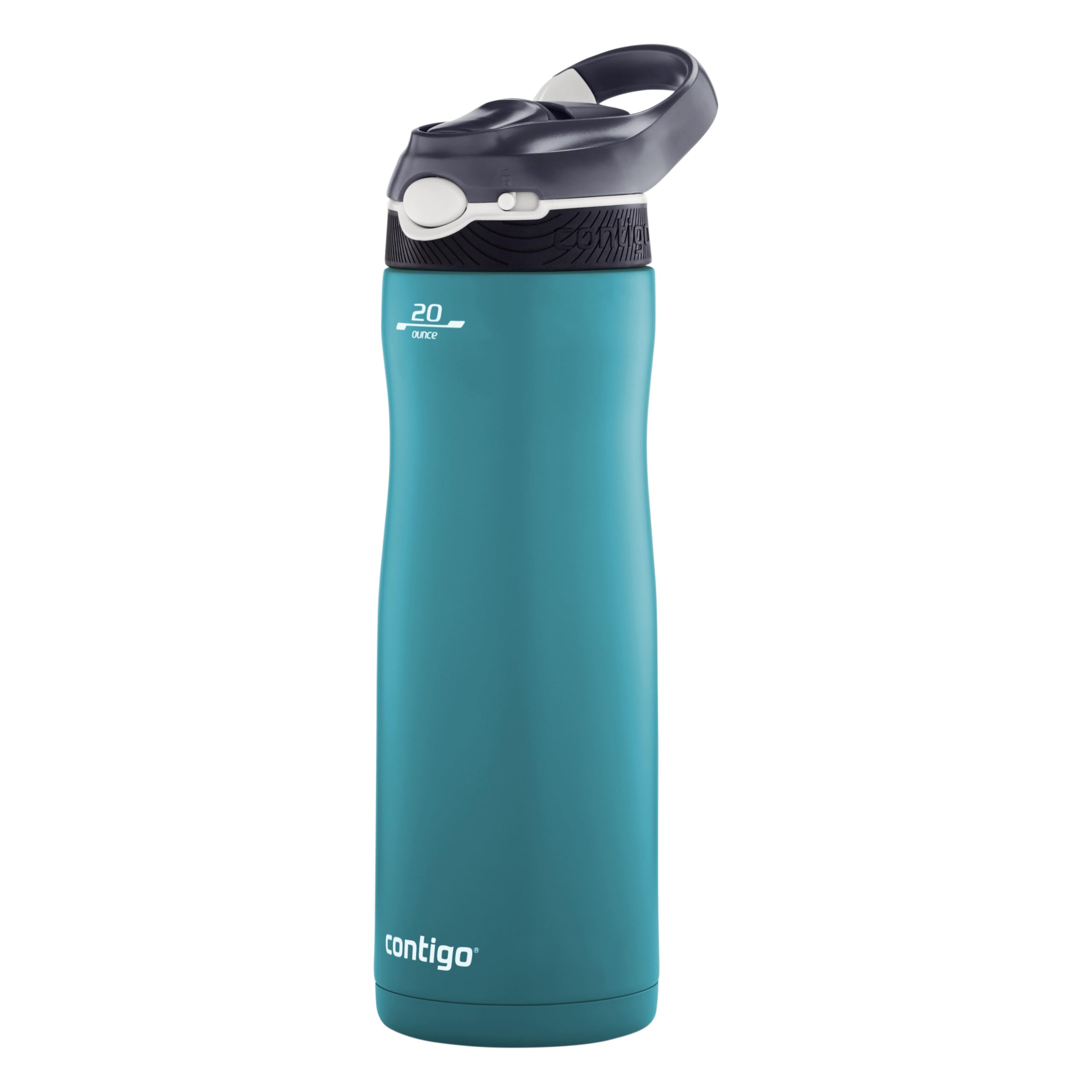 Contigo Ashland Chill Autospout Insulated Water Bottle | Keeps cold for 24 hours | Large Stainless Steel Drinking Bottle | Leakproof Drink-Bottle | Ideal for School, Bike, Hiking | 590 ml | Scuba